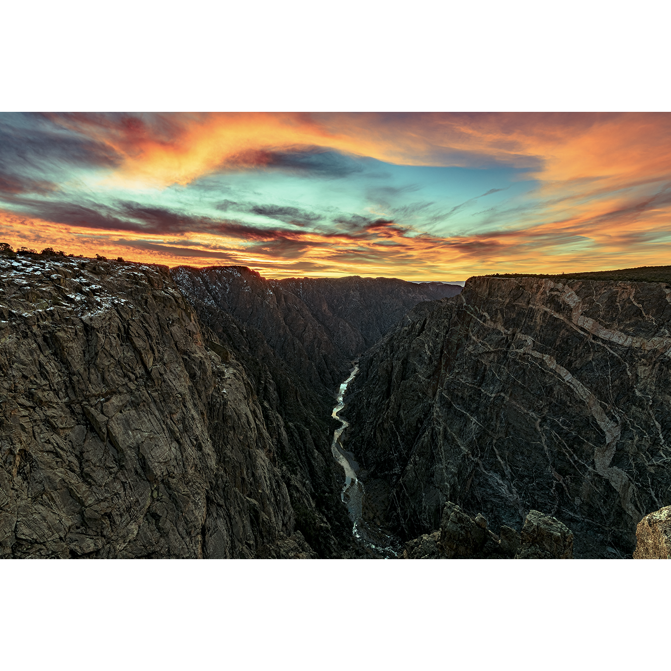 Black Canyon Explosive Sunset