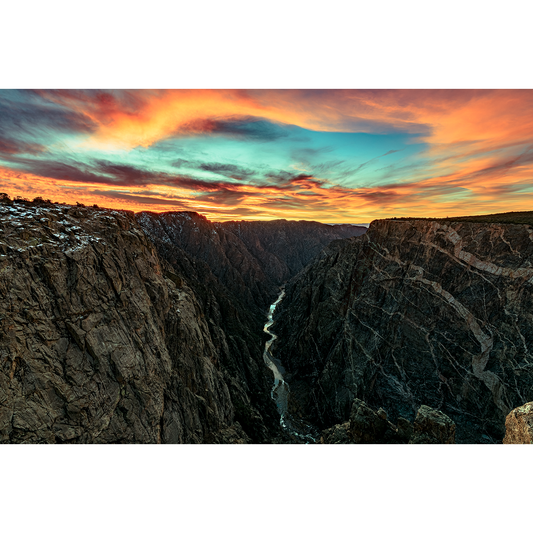Black Canyon Explosive Sunset
