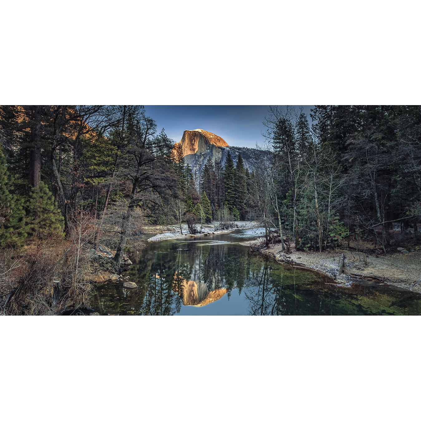 Winter Sunset On Half Dome