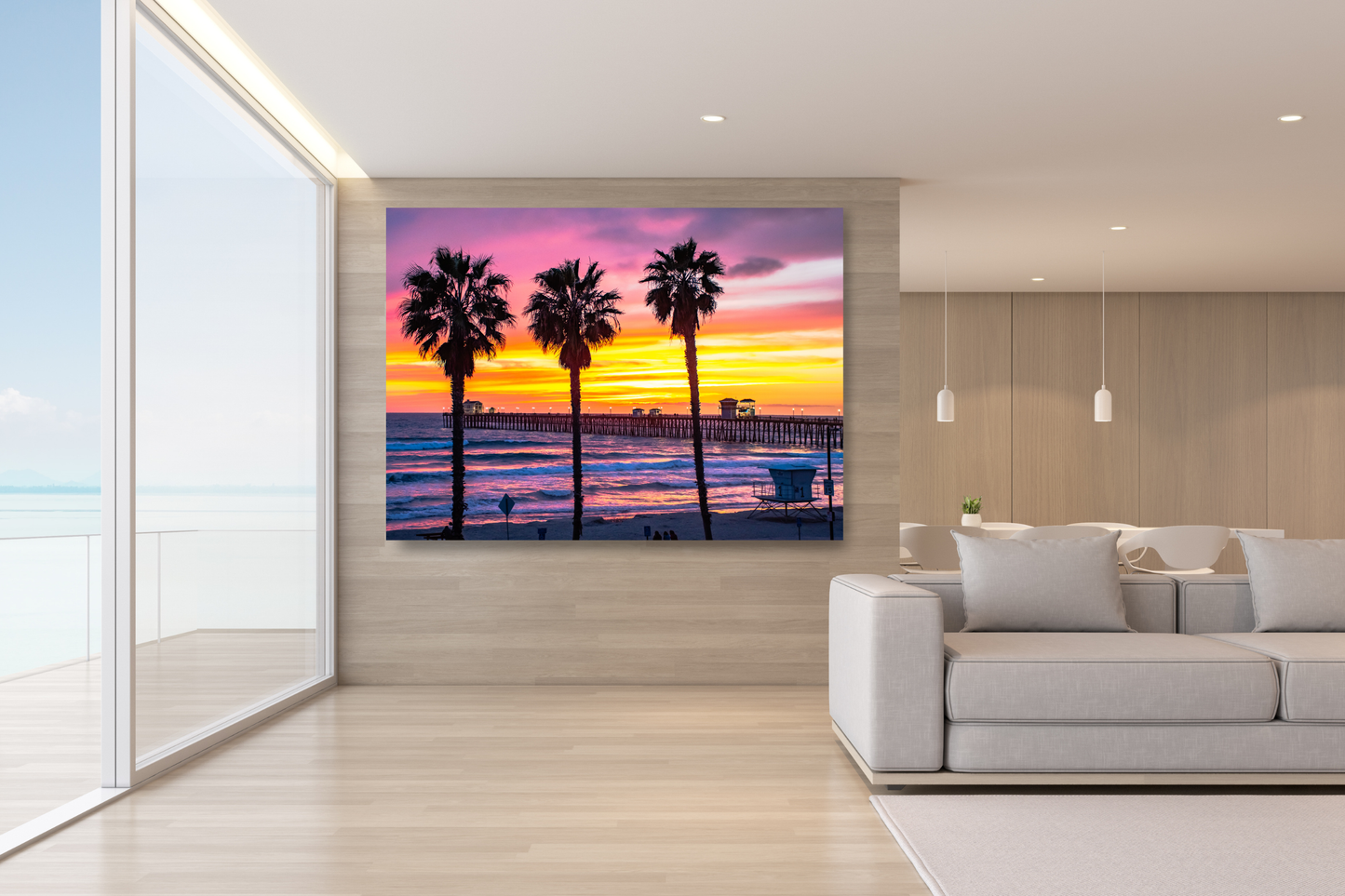 Three Palm Sunset