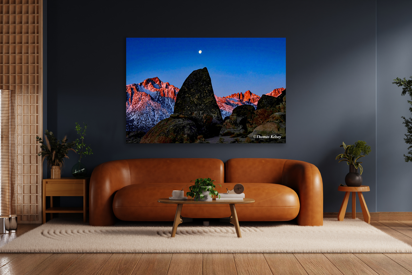 Moonset, Alabama Hills & Mount Whitney