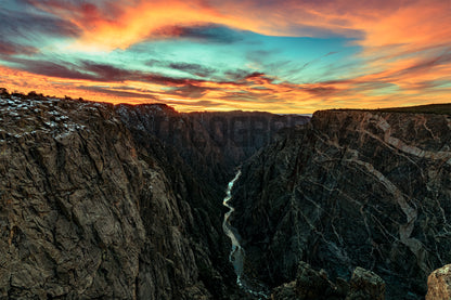 Black Canyon Explosive Sunset