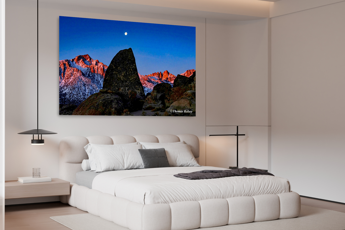 Moonset, Alabama Hills & Mount Whitney