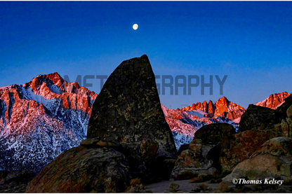 Moonset, Alabama Hills & Mount Whitney