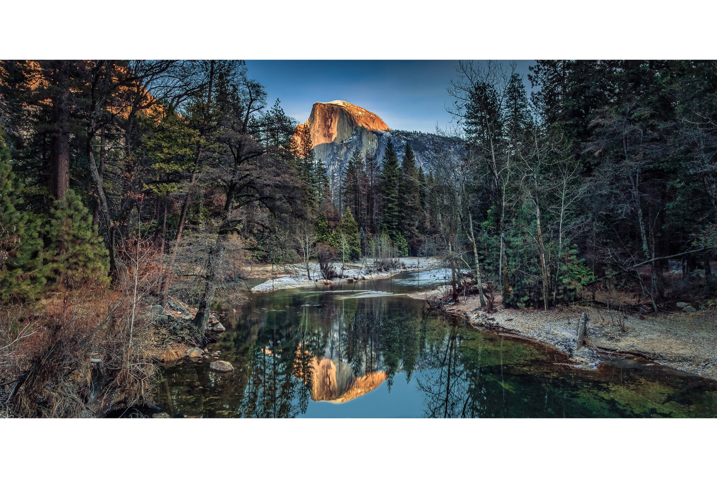 Winter Sunset On Half Dome